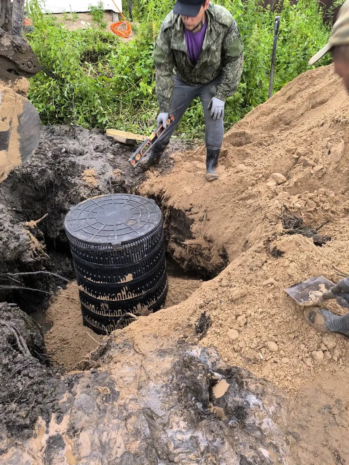 Улица Советской Армии: монтаж дренажной скважины — фото 2