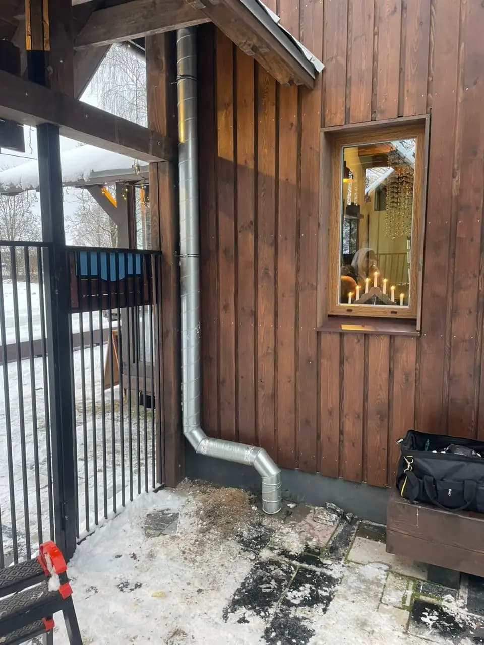 Монтаж вентиляции в кафе Старый Изборск — этап работ 4