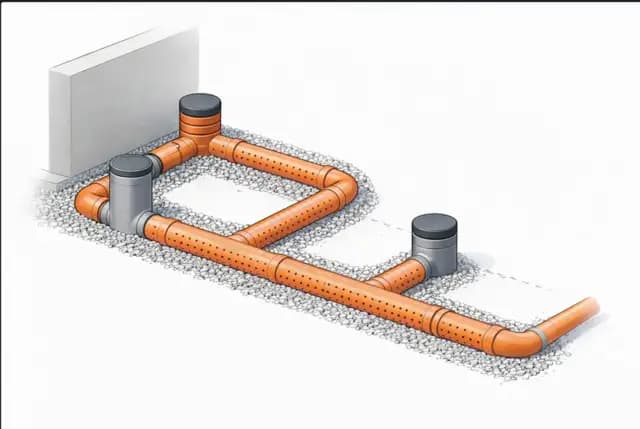 Дренажный контур вокруг здания