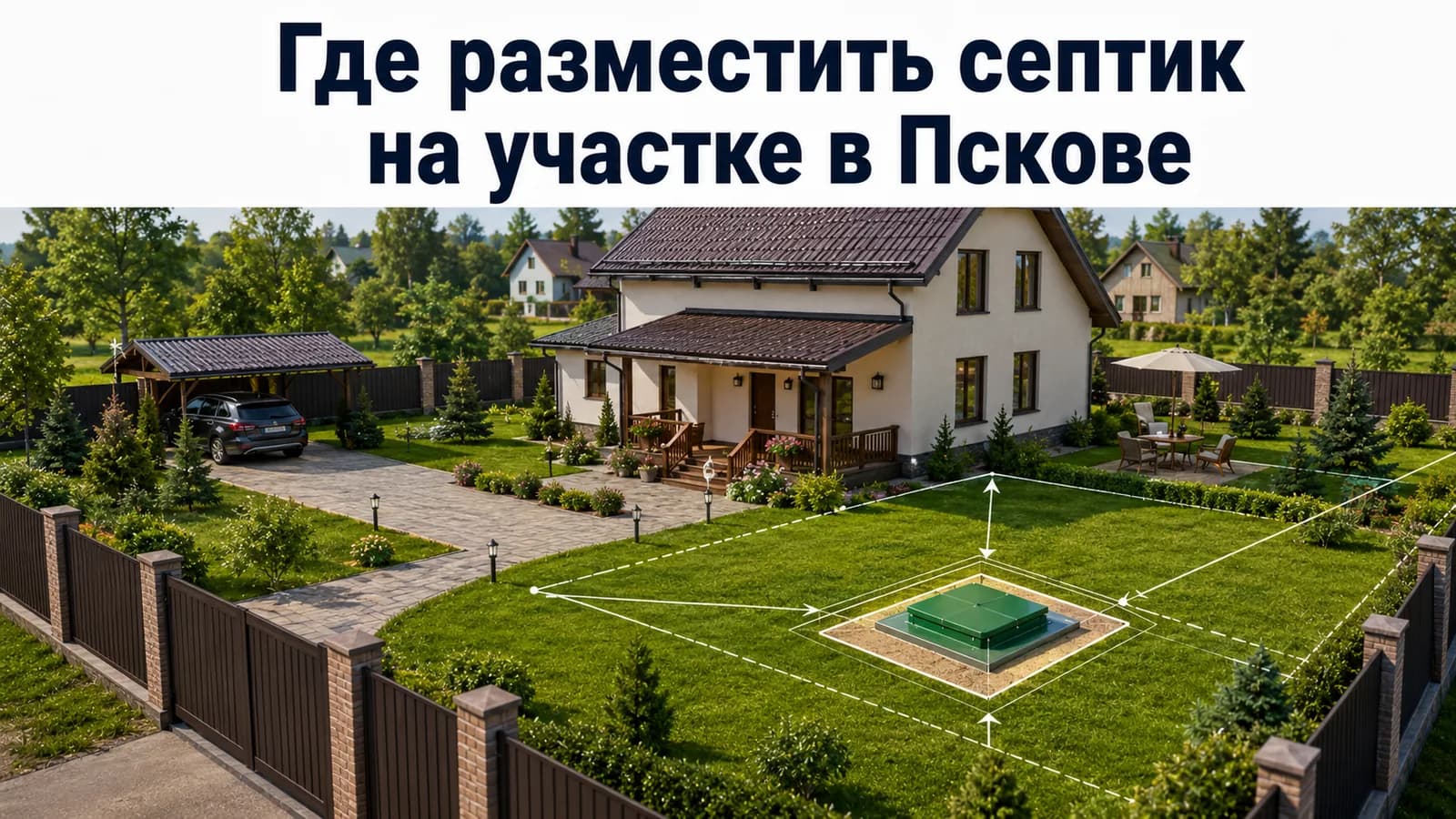 Выбор места для септика или СБО на участке
