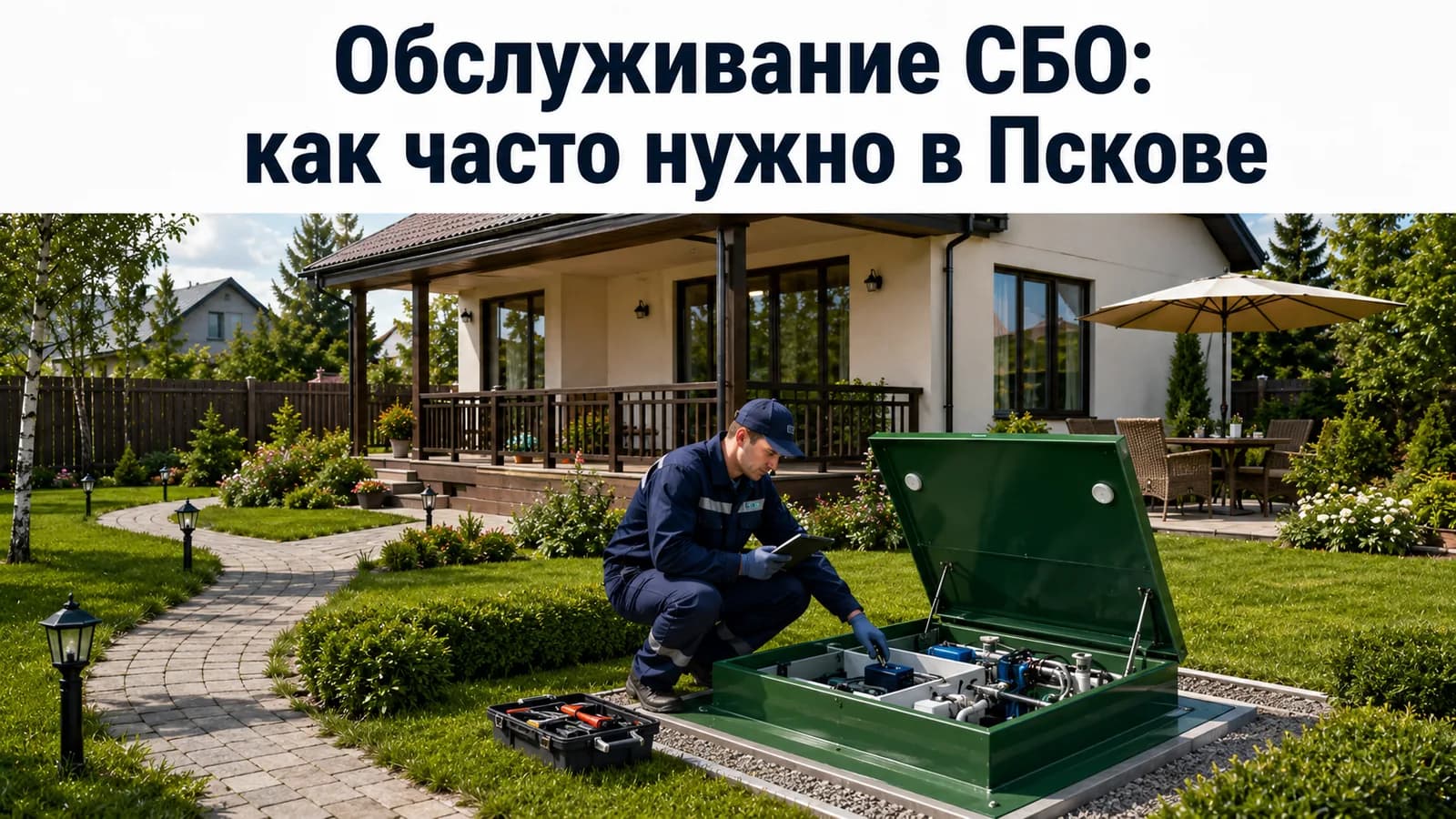 Плановое обслуживание станции биологической очистки